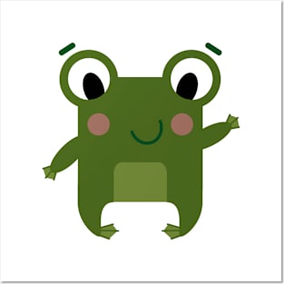 Mr Square Frog Posters and Art